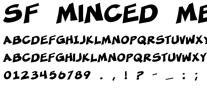 SF Minced Meat Bold font
